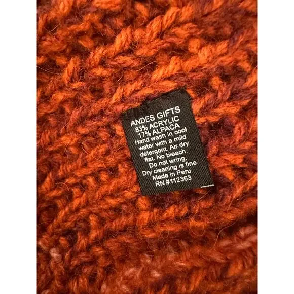 NWT OS Andes Kids Fair Trade Handmade Knitted Monster Hat Beanie Alpaca Blend - Picture 5 of 5